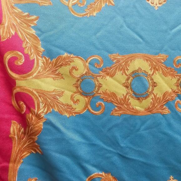 Public Desire colorful funky gold lion print long bell sleeve crop top size 8 - Picture 7 of 8